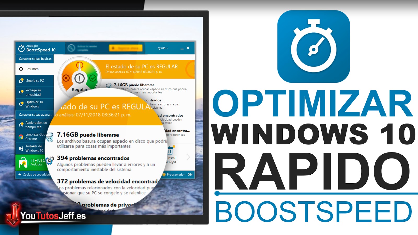 Optimizar Windows 10 de Forma Simple - Descargar Auslogics BoostSpeed 10 Gratis