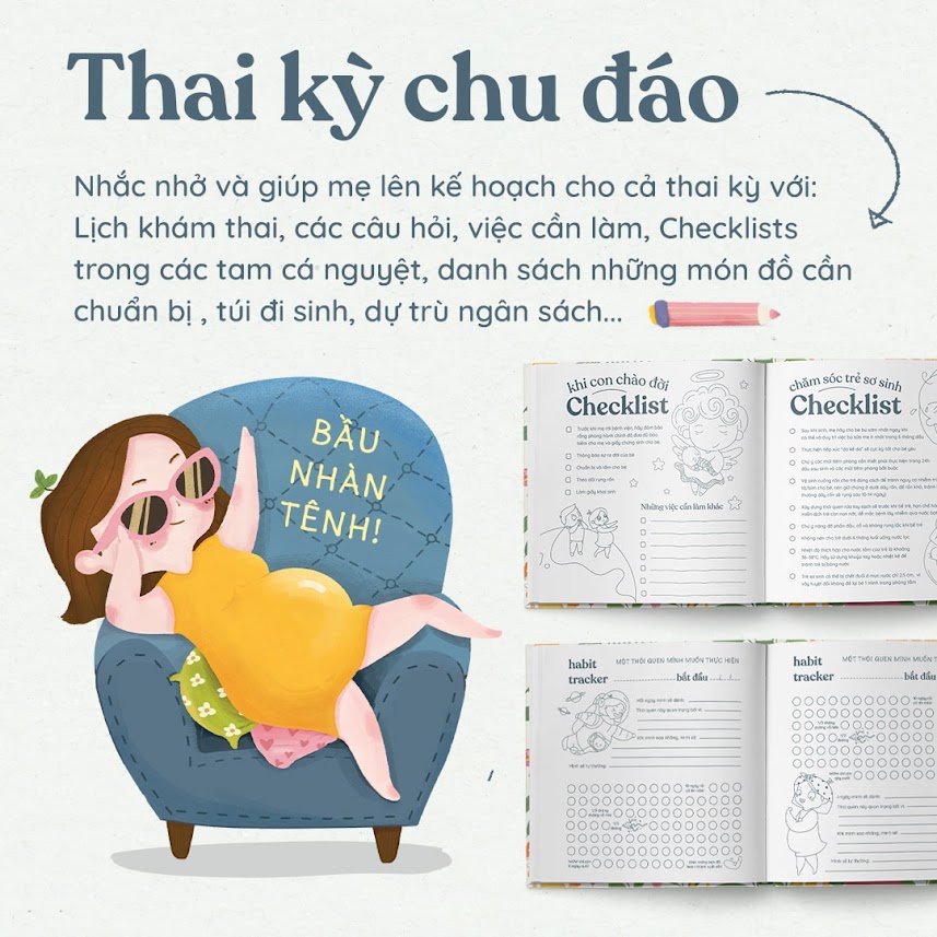 [A116] 2 cuốn sách về mang thai tuyệt vời nhất cho Mẹ Bầu