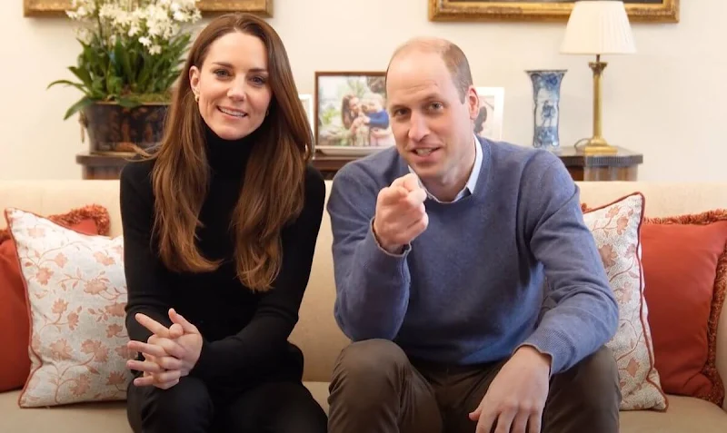 The Duke and Duchess shared a fun first video on their social media channels. Kate Middleton wore a black sweater and trousers