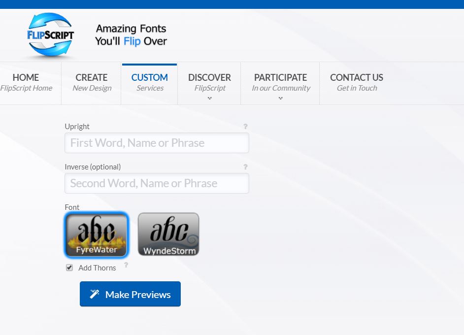 Create Ambigrams using Online Ambigram Generator