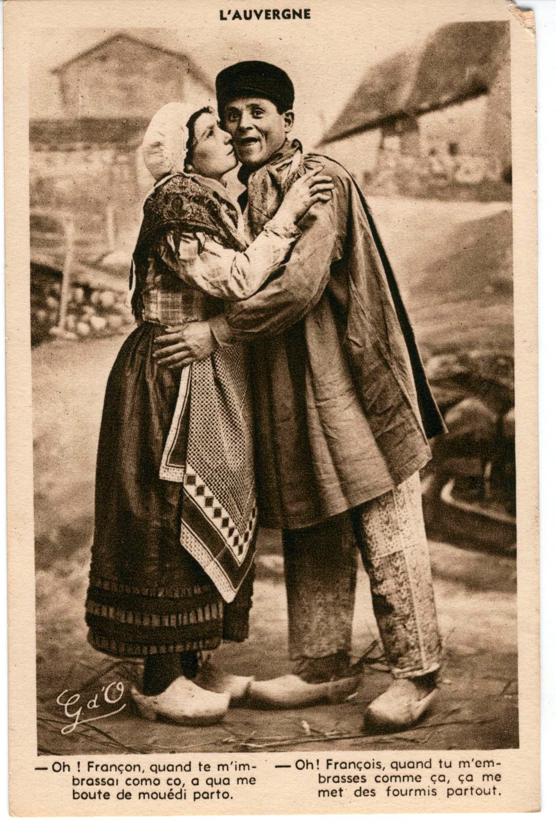 CPA humour auvergnat, patois. CPA humour auvergnat, patois.