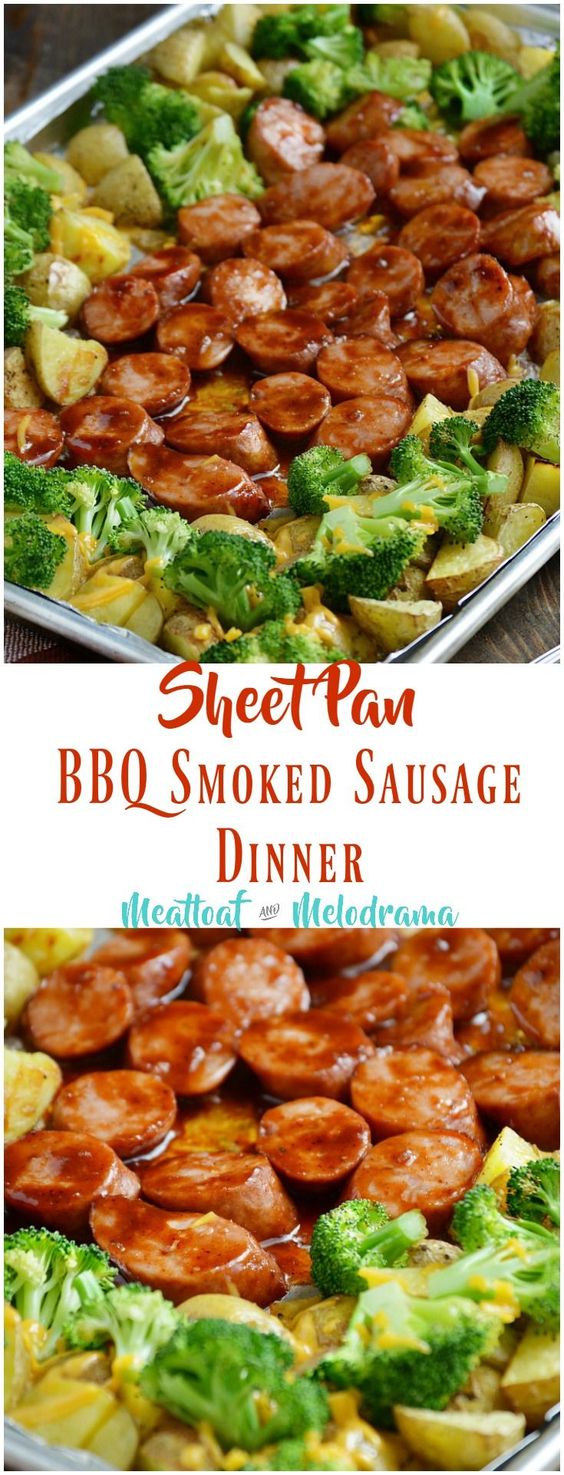 Sheet Pan BBQ Smoked Sausage Dinner dessert recipes diabetics