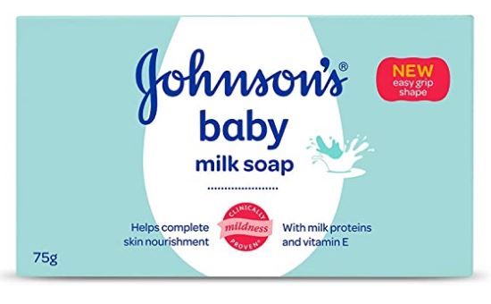 Johnson’s Baby Milk Soap with New Easy Grip Shape (75g)