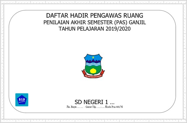 Contoh Daftar Hadir Pengawas Ruang PAS Dokumen Sekolah Dasar