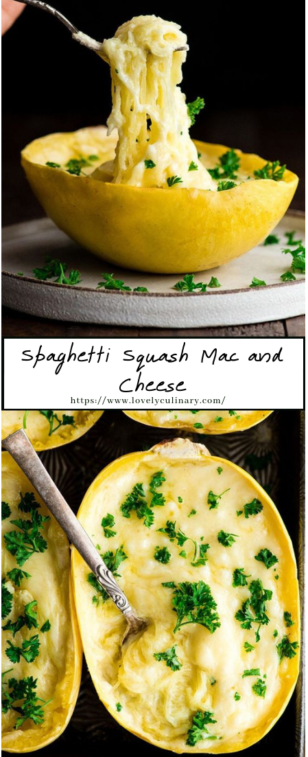 Spaghetti Squash Mac and Cheese #recipe #dinner - 77bestrecipes