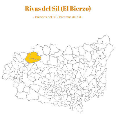 Mapa Rivas del Sil. Comarca de El Bierzo (León)
