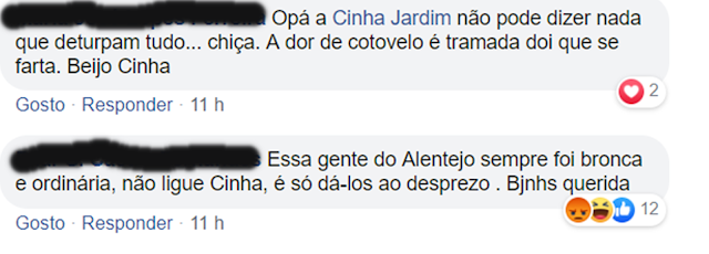 Cinha Jardim não pede desculpa. Atos xenófobos.