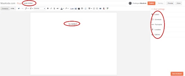 Panduan Lengkap, Membuat Postingan Blog