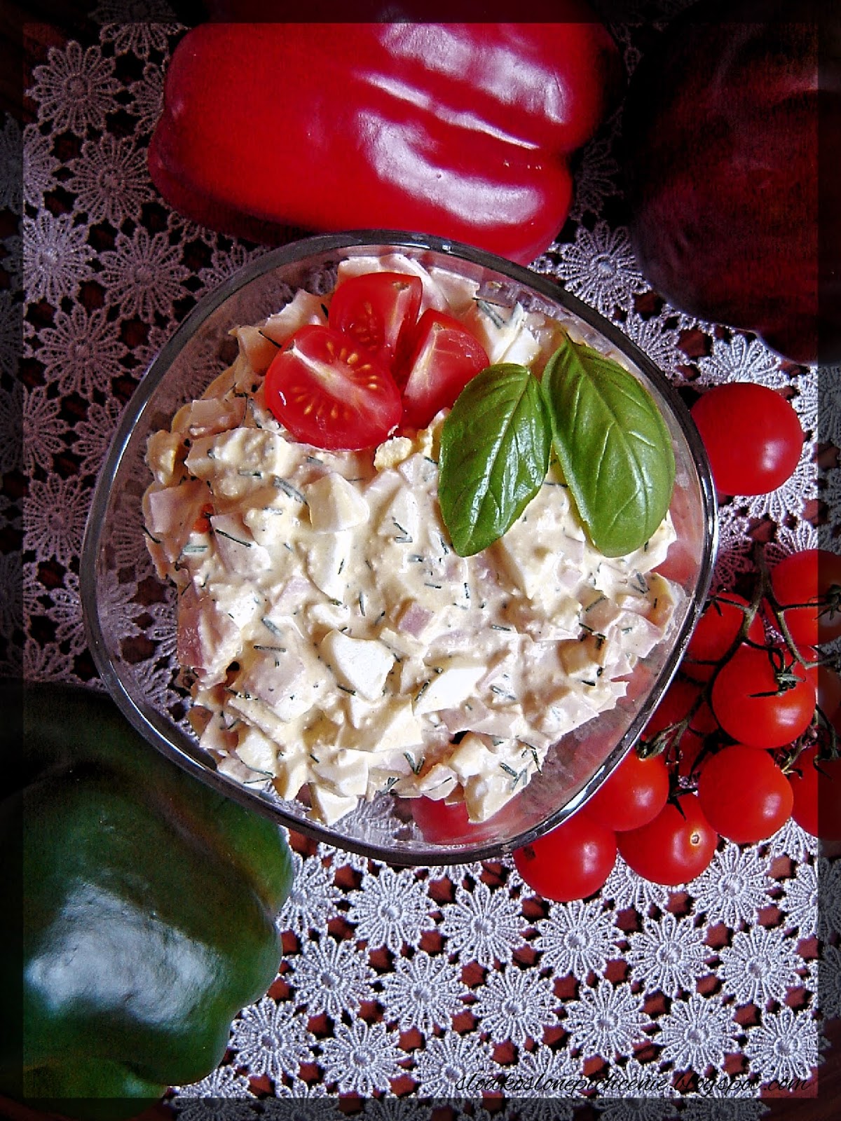 Pasta jajeczna z szynką Słodkosłone pichcenie