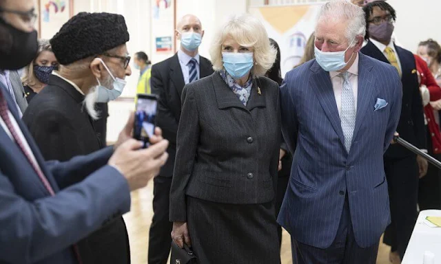 The Prince of Wales and Duchess of Cornwall visited the Community Vaccination Centre at Finsbury Park Mosque