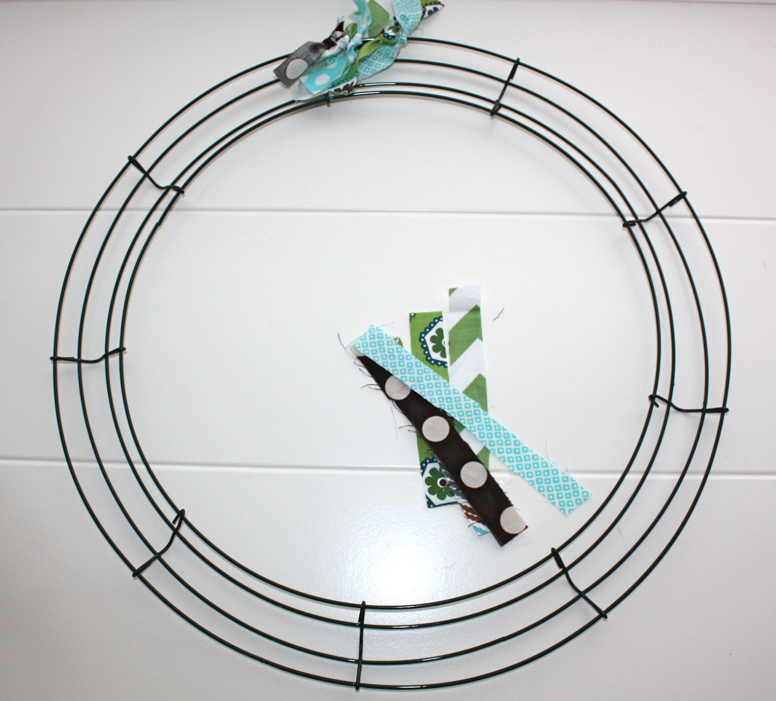Simply This and that Fabric Scraps Wreath