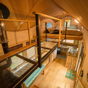 12-Guest-Bedroom-from-Elevated-Walkway-WeeCasa-The-Pequod-Tiny-House-Architecture-www-designstack-co