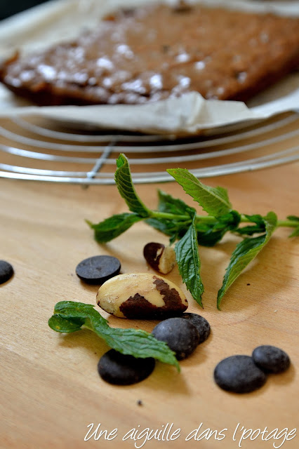 Brownie chocolat-menthe aux noix du Brésil