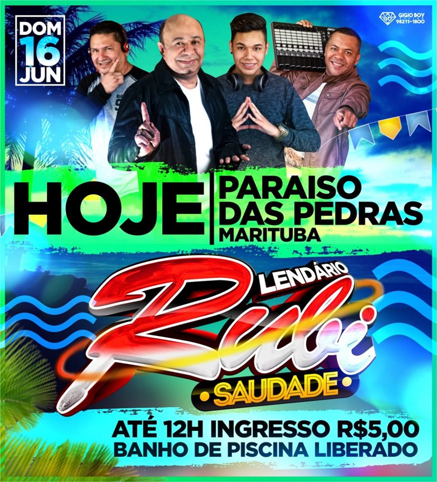 CD AO VIVO LENDÁRIO RUBI SAUDADE - CASOTA 15-06-2019 DJ GILMAR