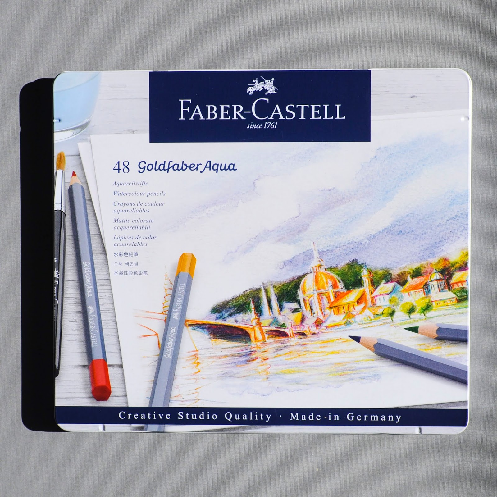 Lápices Acuarelables Faber-Castell Goldfaber Aqua 48 Colores