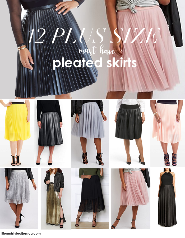 pleated skirt outfit plus size