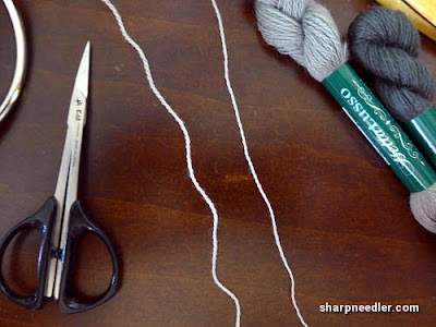 A comparison of Heathway crewel wool and Bella Lusso wool