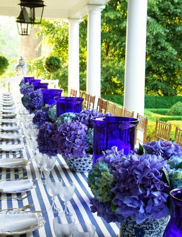 Table decoration in blue &#8211; fascinating ideas!