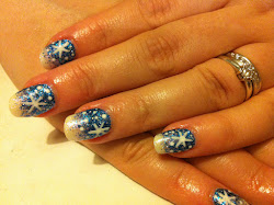 nail shellac christmas glitter snowflakes nails cnd fade polish snow designs xmas holiday cream puff brushupandpolishup mean thing another