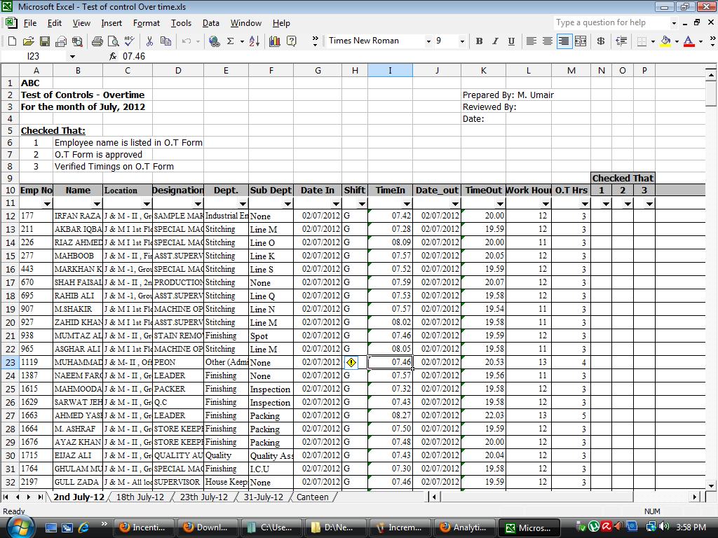 Accounting Working Papers Templates