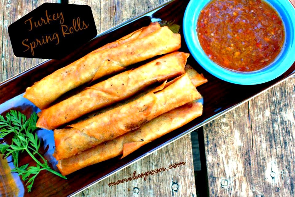 For a healthier and low-fat version of spring rolls that tastes so good, too - Turkey Spring Rolls is the best option. Perfect for Thanksgiving left-overs, too.