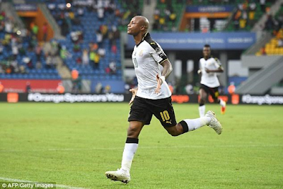 2 Andre Ayew now Ghana's joint top scorer in AFCON tournaments with Asamoah Gyan and Osei Kofi