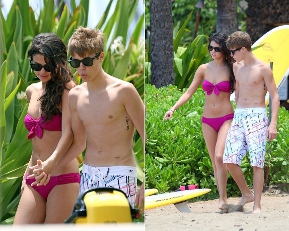 justin bieber selena gomez hawaii kissing. Justin Bieber amp; Selena Gomez
