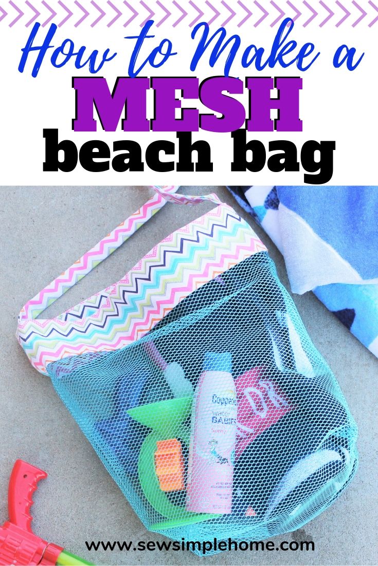 Simple DIY Mesh Beach Bag Free Sewing Pattern Sew Simple Home