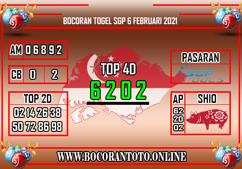 Bocoran Togel SGP 6 Februari 2021