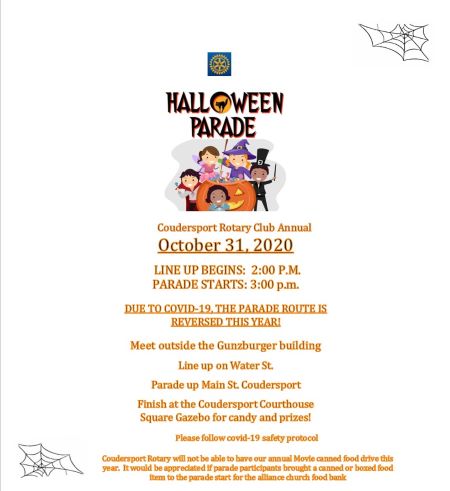 10-31 Coudersport Rotary Club Annual Halloween Parade