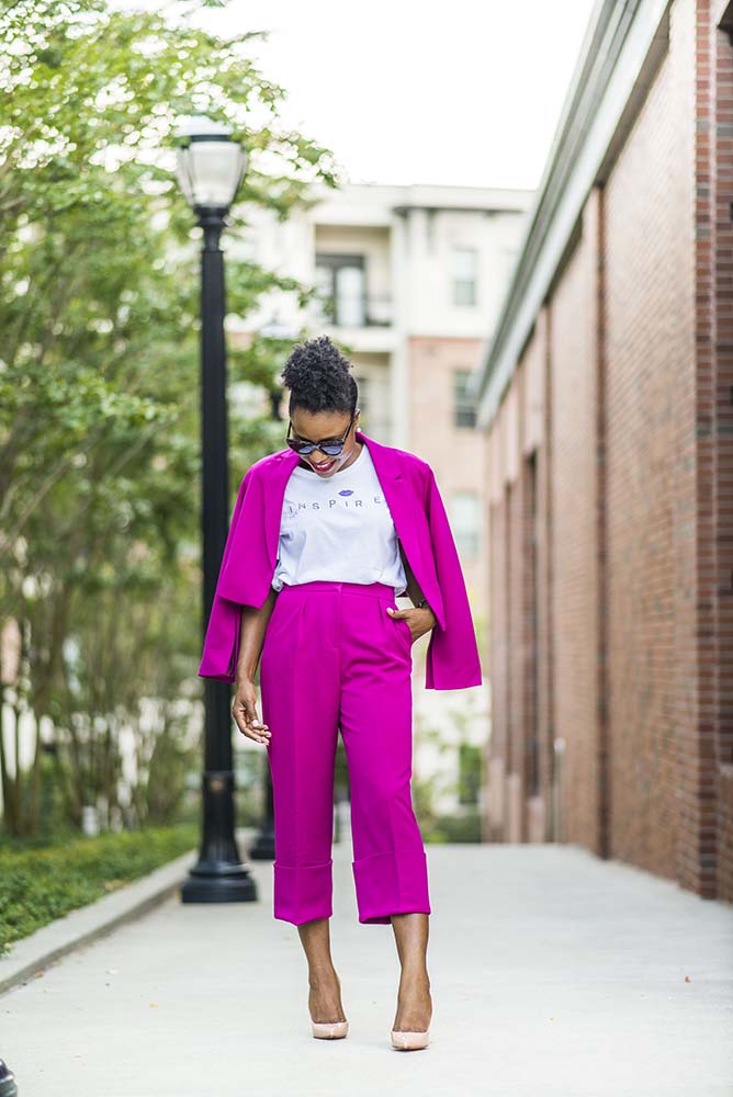 DIY with Pinterest and a pink suit - Titi's Passion