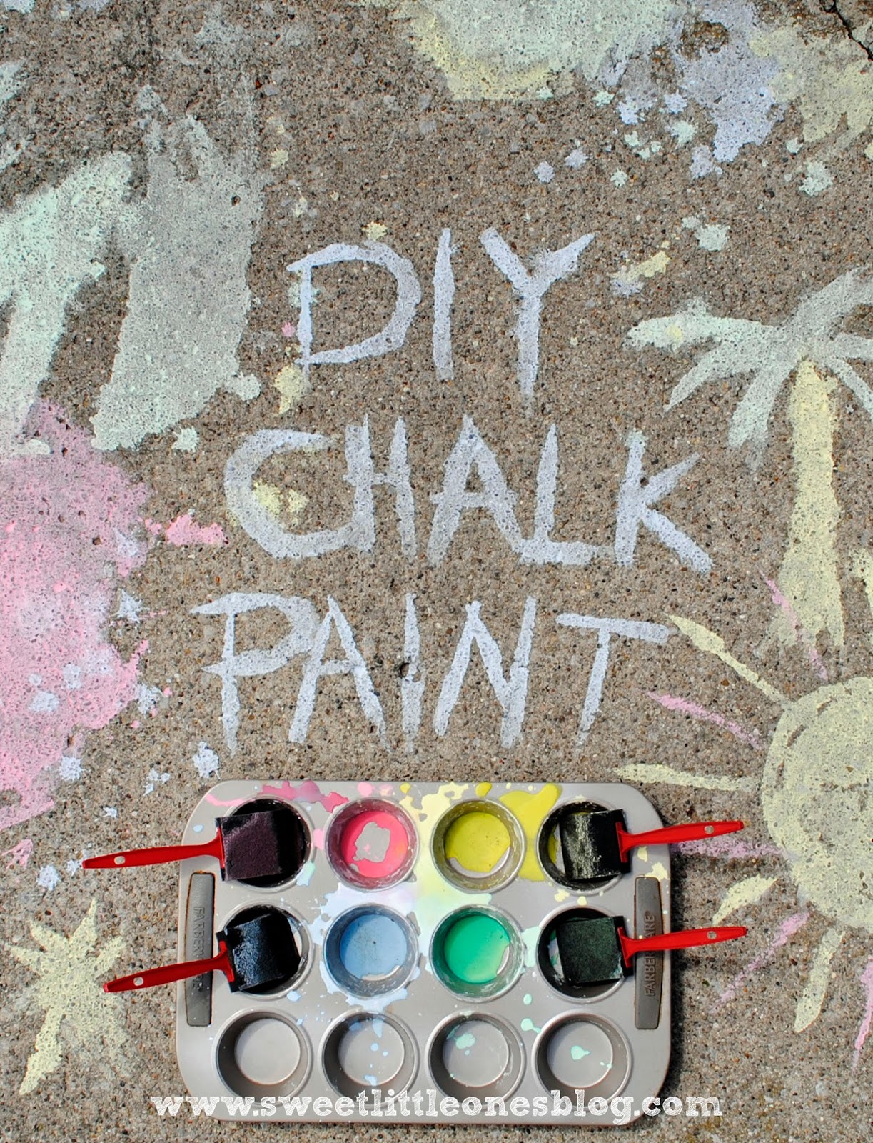DIY Sidewalk Chalk Paint for Summer Fun - Make and Takes