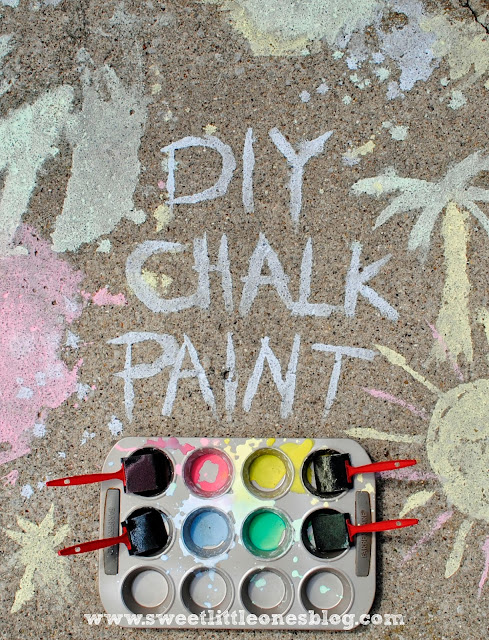 DIY Sidewalk Chalk Paint Recipe: So Easy and Fun - Perfect for Kids for the Summer!  - www.sweetlittleonesblog.com