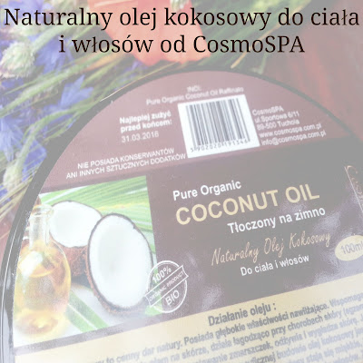 Naturalny olej kokosowy do ciała i włosów od CosmoSPA