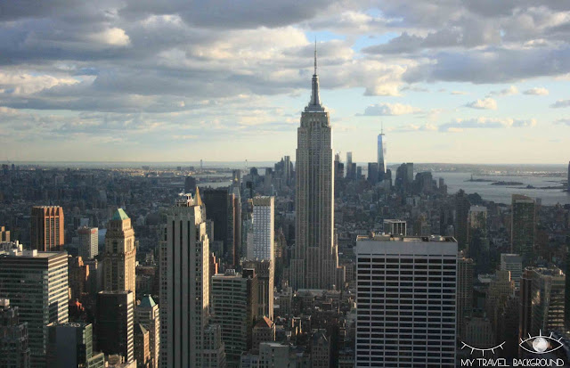 My Travel Background : vue sur l'Empire State Building depuis le Top fo the Rock, New York