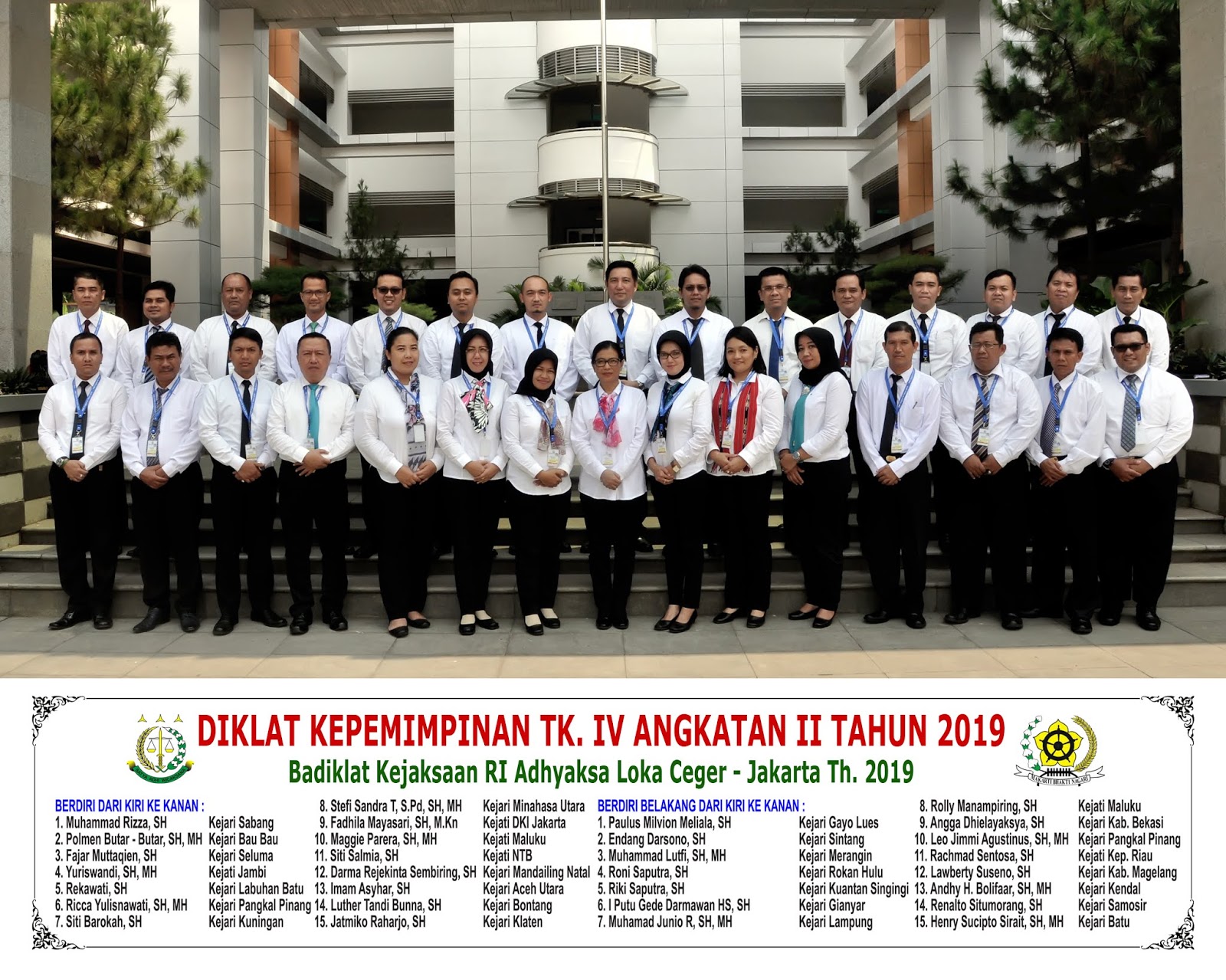 Alumni Diklat PIM TK.IV Angkatan IITahun 2019 Adhyaksa
