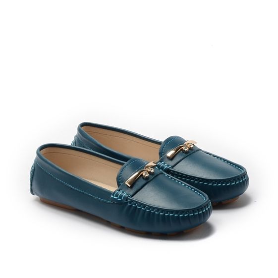 GIÀY LƯỜI XỎ PHỐI KHÓA ĐÍNH CƯỜM THIẾT KẾ MAY VIỀN MŨI MÀU XANH, GC 008 6 sm 638658990773 1643170737509