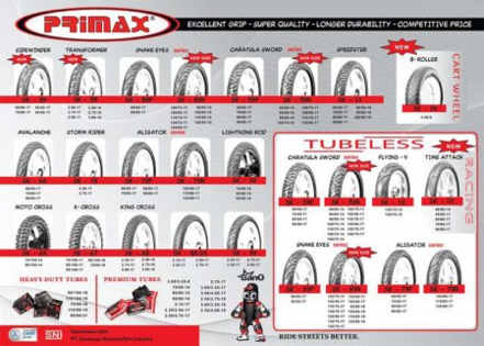 Katalog Daftar Harga Ban Primax Luar Dalam Tubeless Cross Trail Scooter Drag Dan Road Race Terbaru Katalog Daftar Harga Ban Primax Luar Dalam Tubeless Cross Trail Scooter Drag Dan Road Race Terbaru