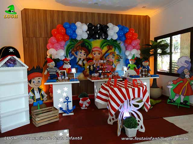 Decoração festa de aniversário infantil tema Jake e os Piratas - Provençal simples