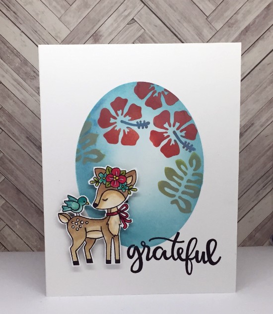 Grateful by Debbie features Woodland Spring, Thankful Thoughts, and Hibiscus by Newton's Nook Designs; #newtonsnook