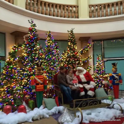 Santa and Christmas display at Blackhawk Plaza in Danville, California