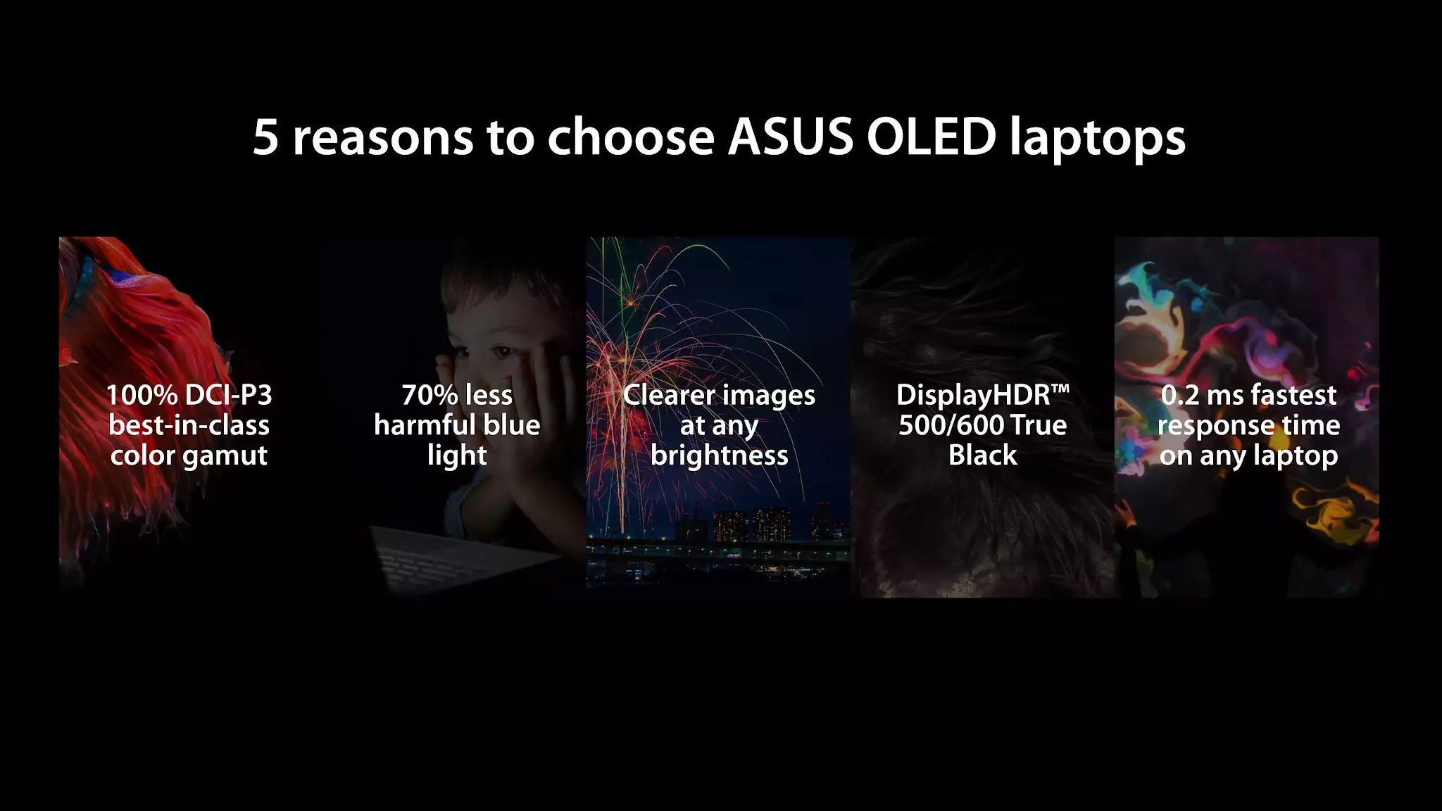 ASUS OLED Laptops Benefits ASUS OLED Laptops Benefits