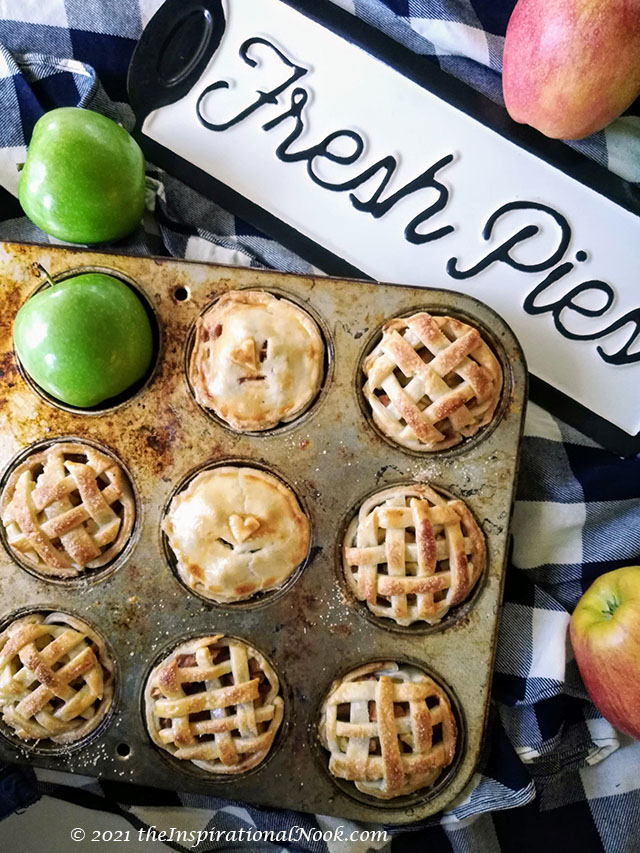 The Best Little Apple Pies Lattice Top