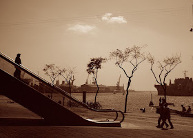 Escalators at Maremagnum in Barcelona Port