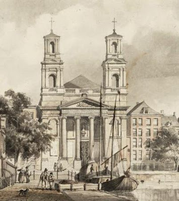 Mozes en Aäronkerk in 1843, (foto: Stadsarchief Amsterdam)