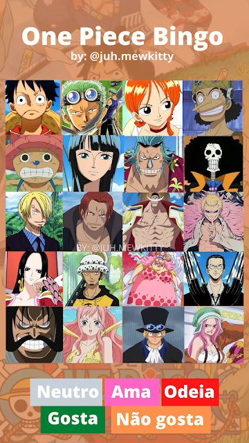 Templates Bingo animes - One piece