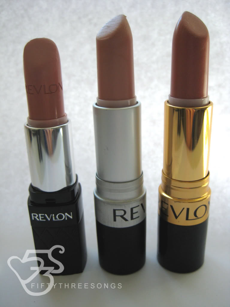 Revlon Nude Lipsticks (Soft Nude, Nude Attitude, Just Enough Buff ...