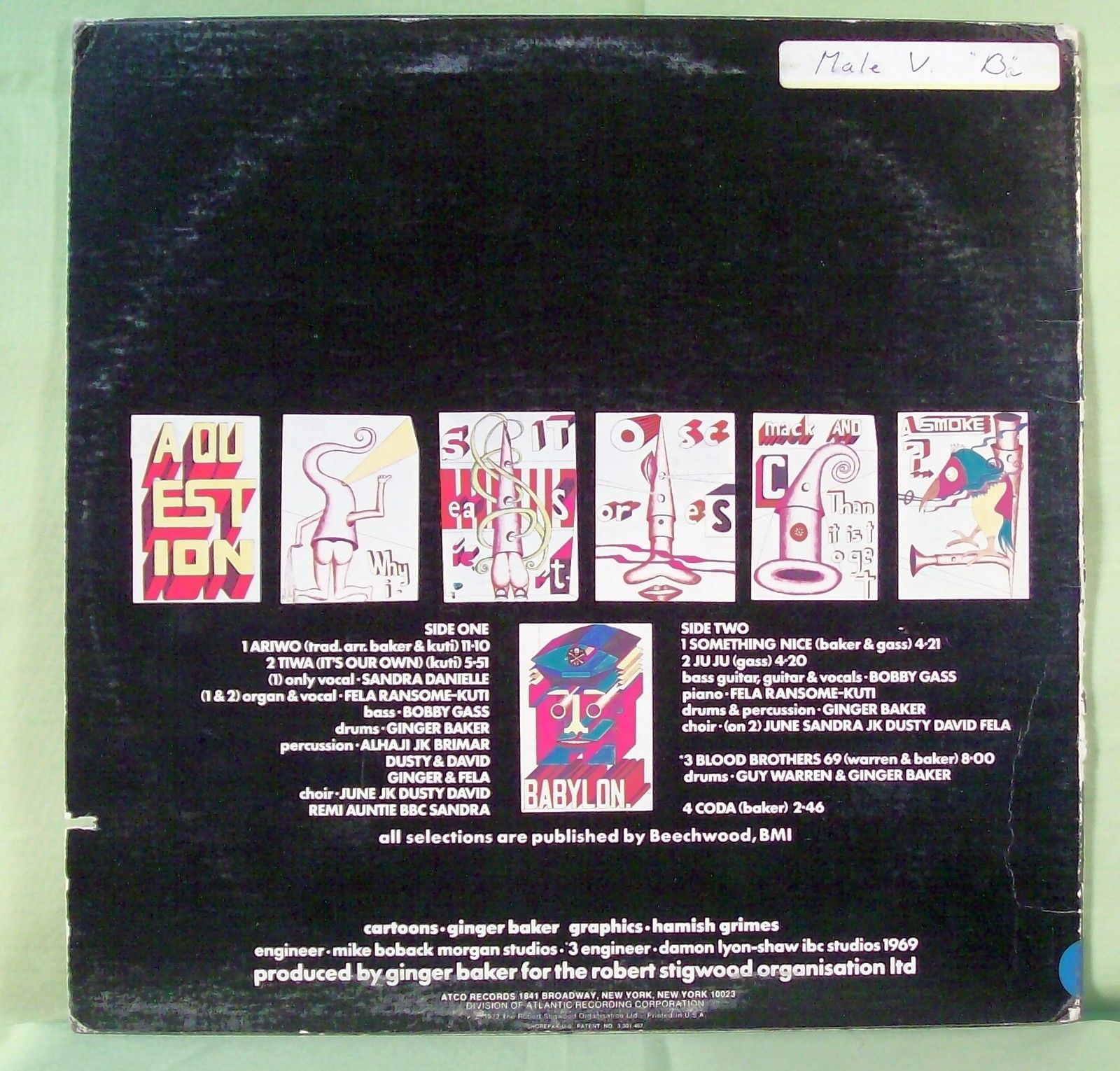 johnkatsmc5 Ginger Baker “Stratavarious” 1972 (With Fela Kuti Afro