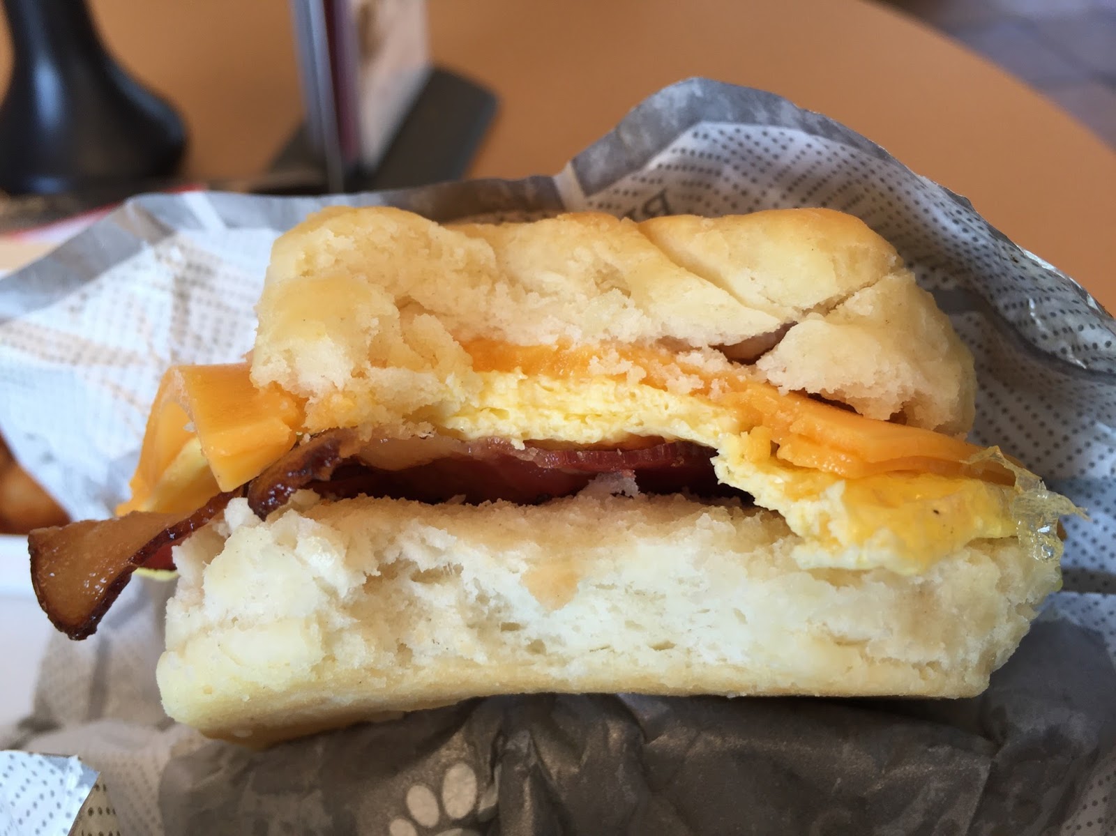 Bacon, Egg & Cheese Biscuit From ChickFilA / チックフィレイのベーコンエッグ＆チーズ