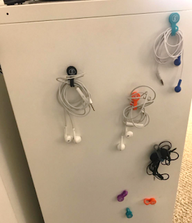 Storing classroom earbuds